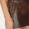 Vintage leren rok