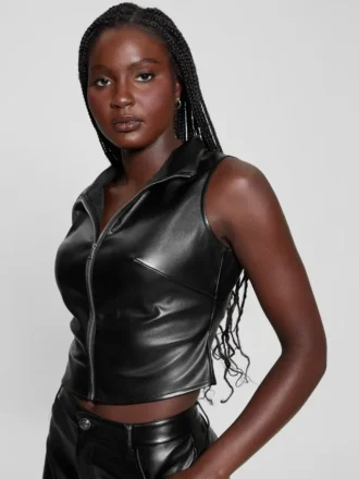 Vixen top van imitatieleer