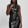 Vixen top van imitatieleer