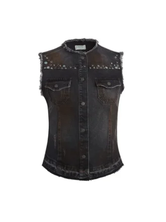 Western denim gilet