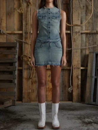 Western denim gilet