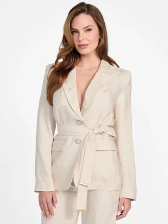 Whitney bloemenblazer met ceintuur Whitney bloemenblazer met ceintuur