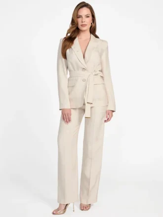 Whitney bloemenblazer met ceintuur Whitney bloemenblazer met ceintuur