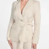 Whitney bloemenblazer met ceintuur