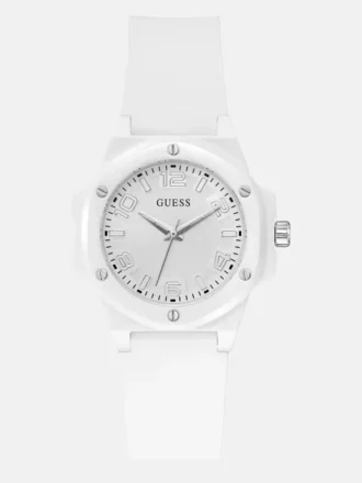 Wit analoog siliconenhorloge