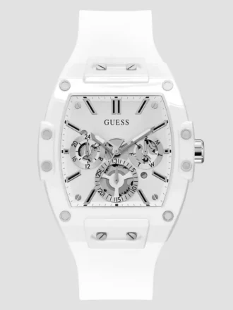 Wit multifunctioneel horloge met siliconenband