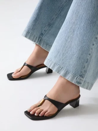 Yaiza leren Sandalen