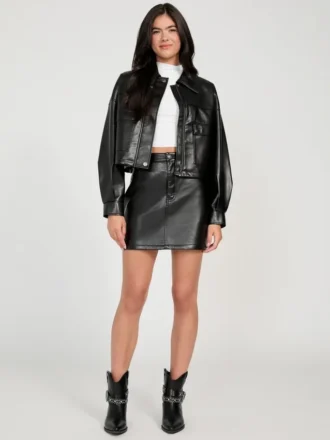 Ysaline mini-rok van imitatieleer Ysaline mini-rok van imitatieleer