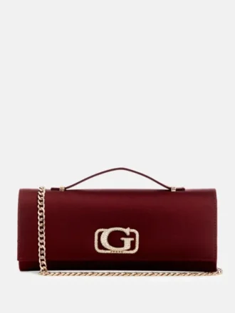 Zalina satijnen clutch met handvat