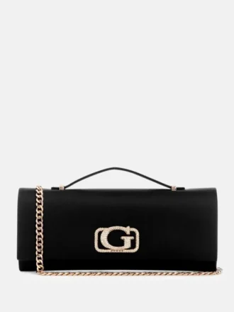 Zalina satijnen clutch met handvat