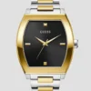 Zilver- en goudkleurig analoog horloge