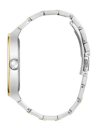 Zilver- en goudkleurig analoog horloge