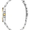 Zilver- en goudkleurig analoog horloge Zilver- en goudkleurig analoog horloge