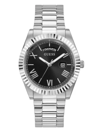 Zilverkleurig analoog horloge
