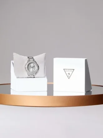 Zilverkleurig analoog horloge
