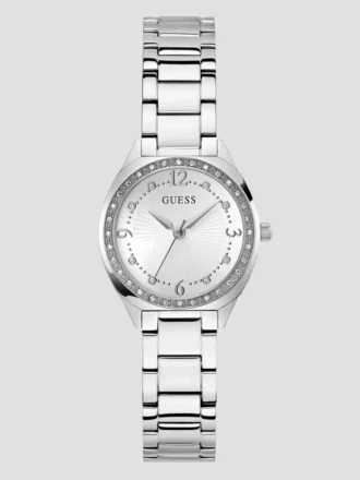 Zilverkleurig analoog horloge