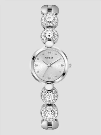 Zilverkleurig analoog horloge