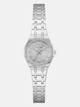 Zilverkleurig analoog horloge