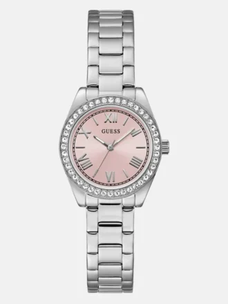 Zilverkleurig analoog horloge