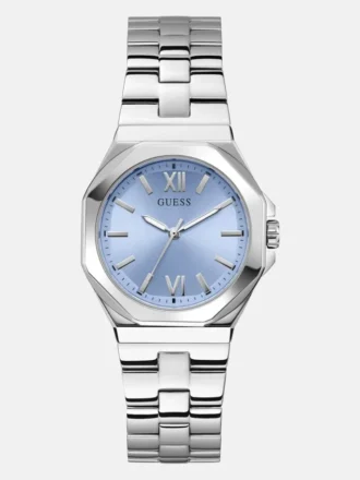 Zilverkleurig analoog horloge
