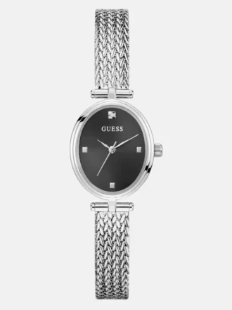 Zilverkleurig analoog horloge
