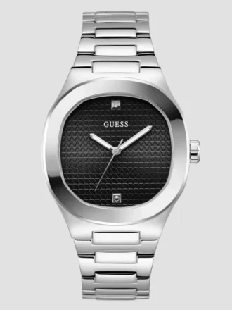 Zilverkleurig analoog horloge