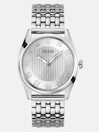 Zilverkleurig analoog horloge