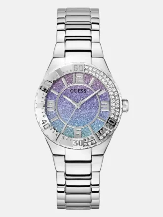 Zilverkleurig analoog horloge