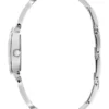 Zilverkleurig analoog horloge met kristal