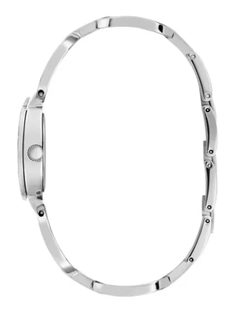 Zilverkleurig analoog horloge met kristal