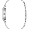 Zilverkleurig analoog horloge met kristal