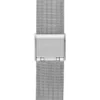 Zilverkleurig analoog horloge met mesh-band