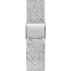 Zilverkleurig analoog horloge met mesh-band
