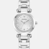 Zilverkleurig analoog horloge met strass