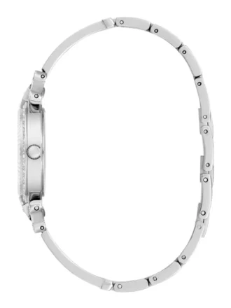 Zilverkleurig analoog horloge met strass