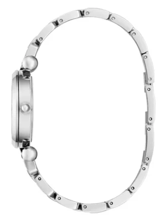 Zilverkleurig analoog horloge met strass