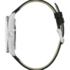 Zilverkleurig analoog leren horloge Zilverkleurig analoog leren horloge