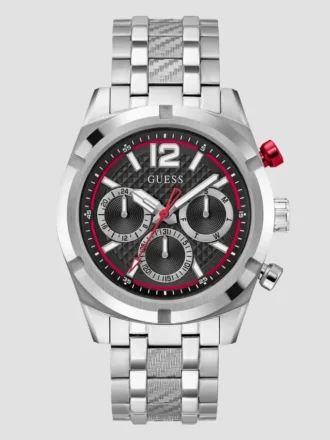Zilverkleurig chronograafhorloge