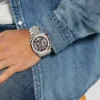 Zilverkleurig chronograafhorloge Zilverkleurig chronograafhorloge