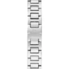 Zilverkleurig en blauw analoog horloge