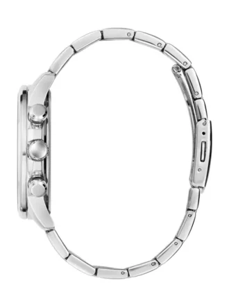 Zilverkleurig en blauw multifunctioneel horloge