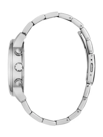 Zilverkleurig en blauw multifunctioneel horloge