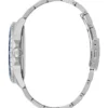 Zilverkleurig en blauw sporthorloge Zilverkleurig en blauw sporthorloge
