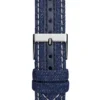 Zilverkleurig en denim Quattro G analoog horloge