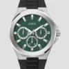 Zilverkleurig en groen multifunctioneel horloge Zilverkleurig en groen multifunctioneel horloge