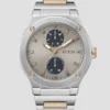 Zilverkleurig en roségoudkleurig multifunctioneel horloge Zilverkleurig en roségoudkleurig multifunctioneel horloge