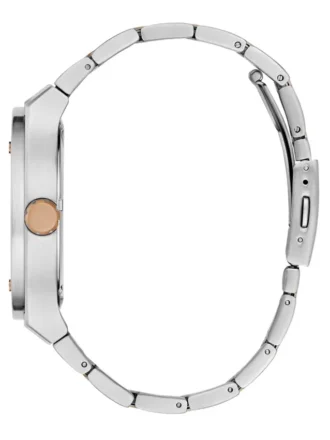 Zilverkleurig en roségoudkleurig multifunctioneel horloge