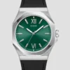 Zilverkleurig en zwart analoog horloge Zilverkleurig en zwart analoog horloge