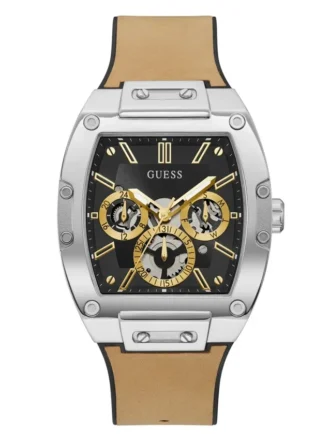 Zilverkleurig en zwart multifunctioneel horloge