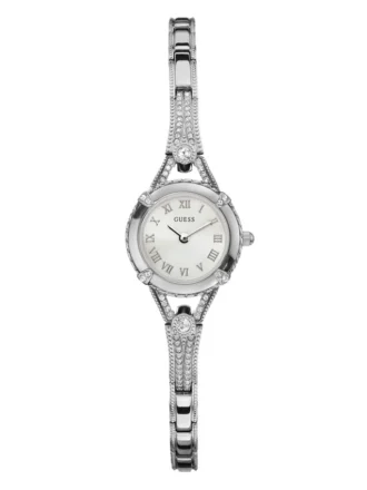 Zilverkleurig klein horloge met kristallen
